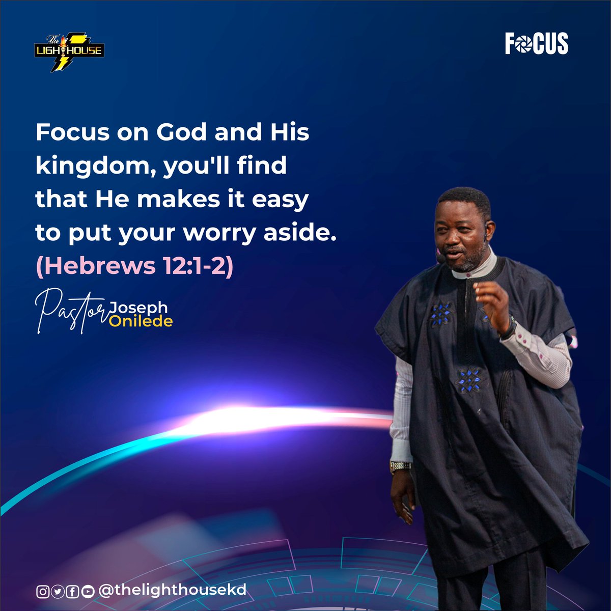 Snippets from service on Sunday, July 2nd with Pastor Joseph Onilede teaching us this morning to "Focus" [2/3]