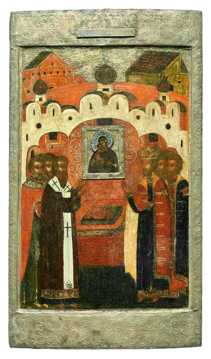 Commemorated today is the Deposition of the Robe of the Mother of God at Blachernae, and if you follow the old calendar, this day lands on July 15th.

The Deposition of the Robe of the Mother of God at Blachernae
About 1700
Russia