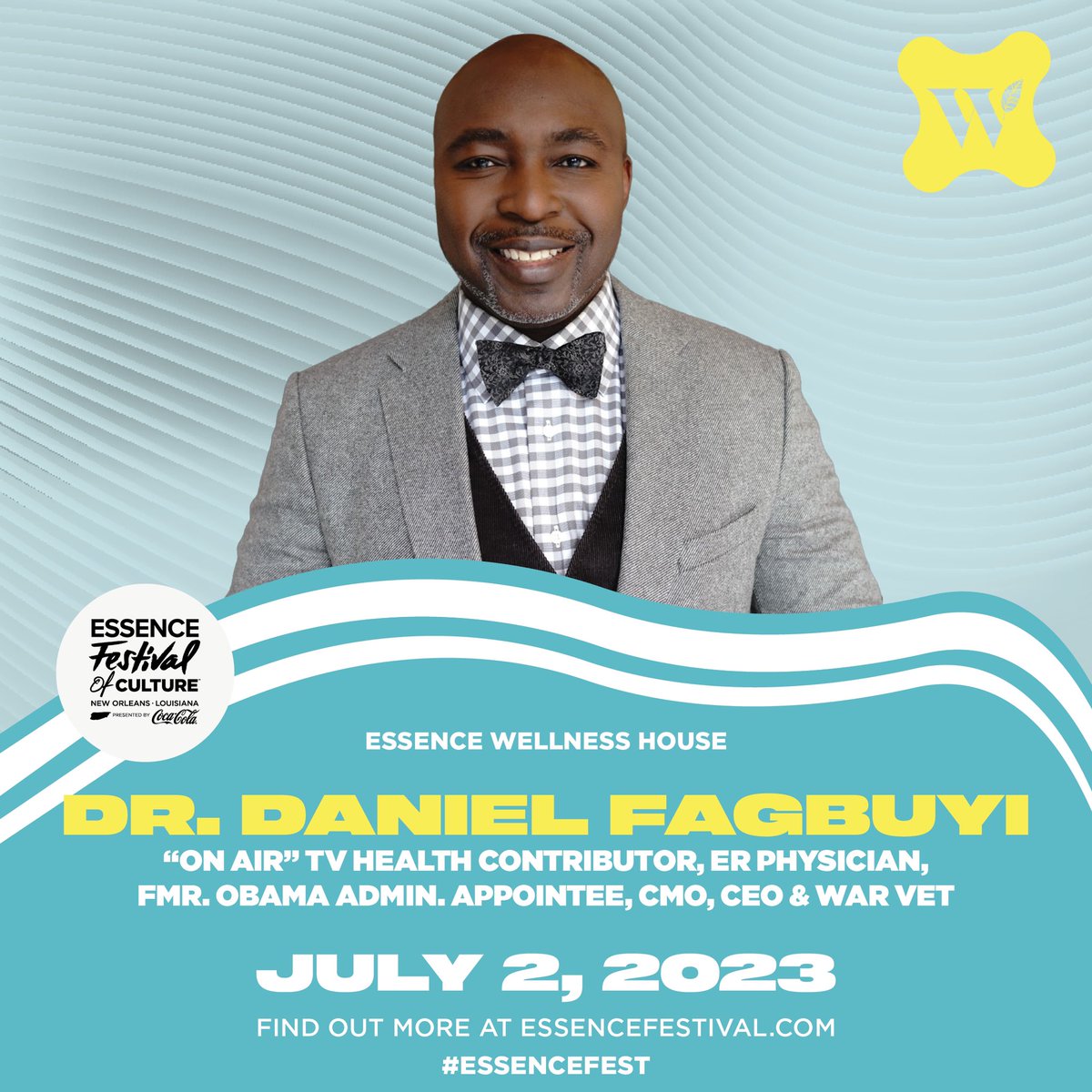 Join me today! <a href="/Essencefest/">ESSENCE Festival</a> and engaging audiences across the nation, providing easy to understand and useful health information on a broad range of topics including public health, pediatrics, emergency care, and intersection of health equity and biotech. #essencefest <a href="/Essence/">ESSENCE</a>