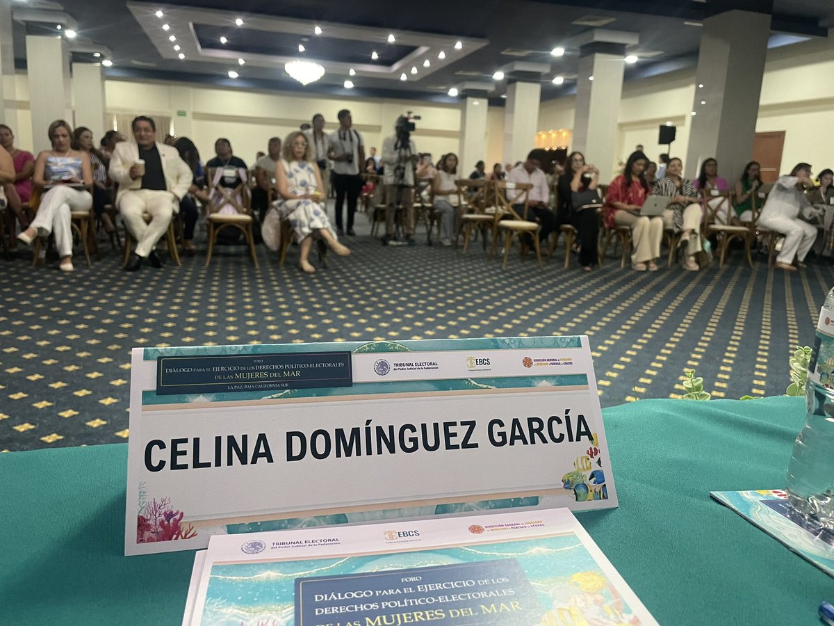 celina_dg's tweet photo. Agradezco la invitación de la Magistrada Monica A. Soto Fregoso, del Pleno de la Sala Superior del Tribunal Electoral del Poder Judicial de la Federación al Foro:
Diálogo para el ejercicio de los derechos político-electorales de las Mujeres Del Mar
#MujeresDelMar  
#TEPJF
#LaPaz https://t.co/NobziKo9eo