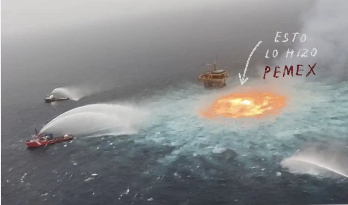 Hoy son 2 años desde que <a href="/Pemex/">Petróleos Mexicanos</a> incendió el mar, hoy sigue creciendo su capacidad de extracción de fósiles y jodiendo nuestro mundo y futuro.
Por eso le deseamos en su día #JódetePemex
#FuckPemexDay