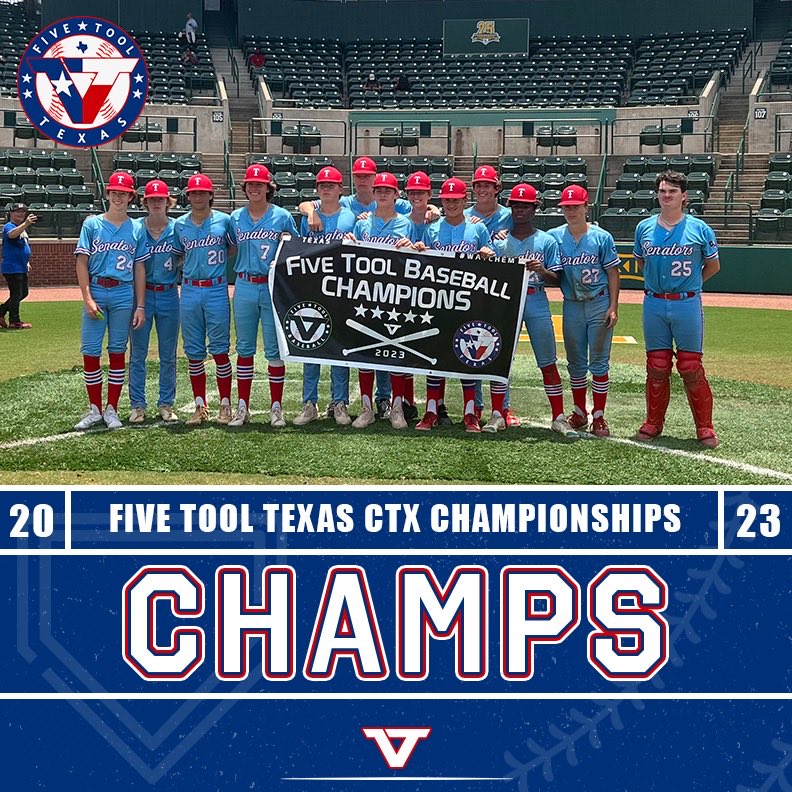 ✭Five Tool Texas✭ (@fivetooltexas) on Twitter photo 🏆CHAMPIONS🏆
Congrats to @tx_senators 15U Scout on winning the 15U Division of the <a href="/FiveTool/">Five Tool Baseball</a> Texas CTX Championships!
#WatchEm 🏆CHAMPIONS🏆
Congrats to @tx_senators 15U Scout on winning the 15U Division of the <a href="/FiveTool/">Five Tool Baseball</a> Texas CTX Championships!
#WatchEm