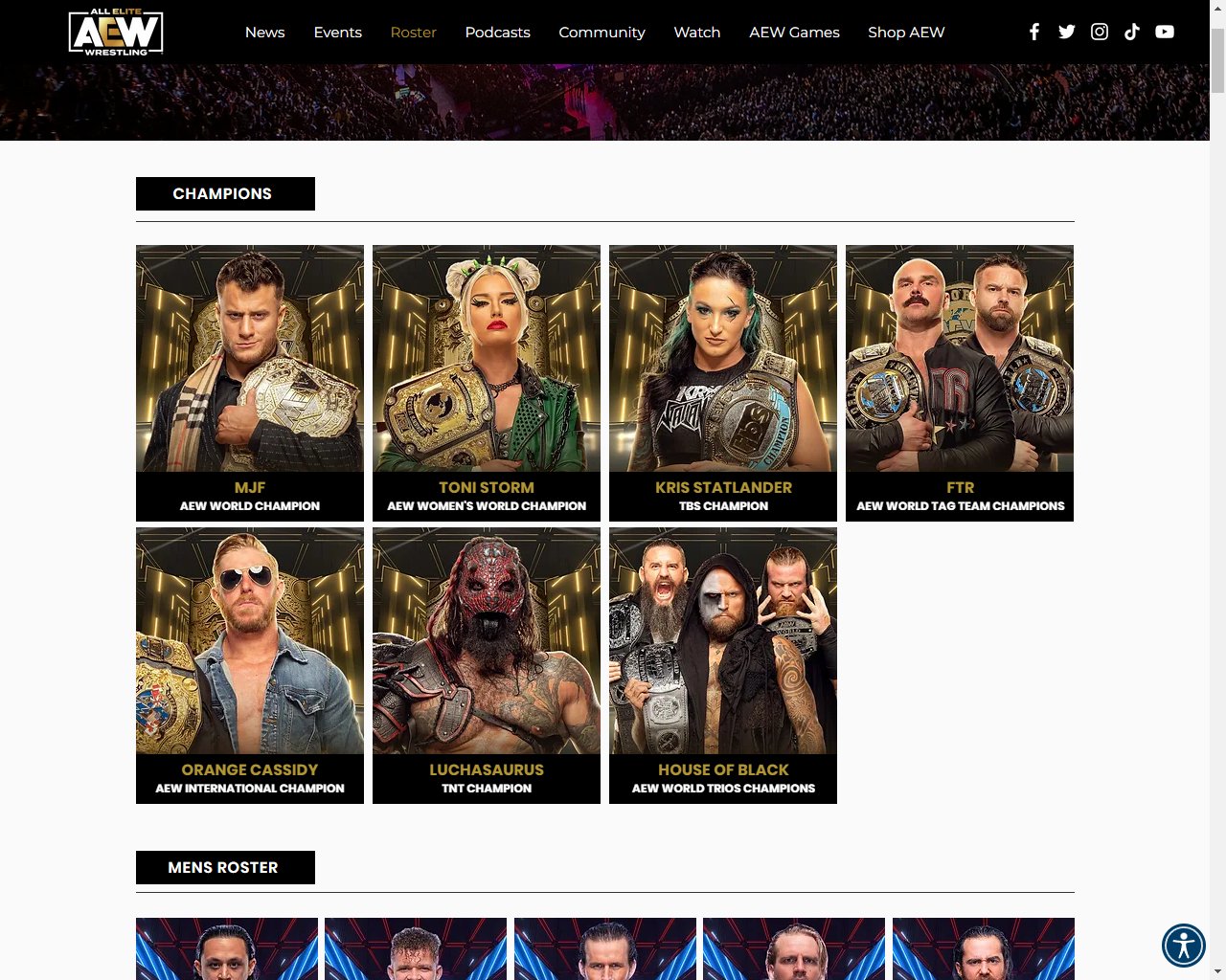 Francisthewitcher on X Wow The AEW official website looks different now I m really digging it https t veaqdyKytp X