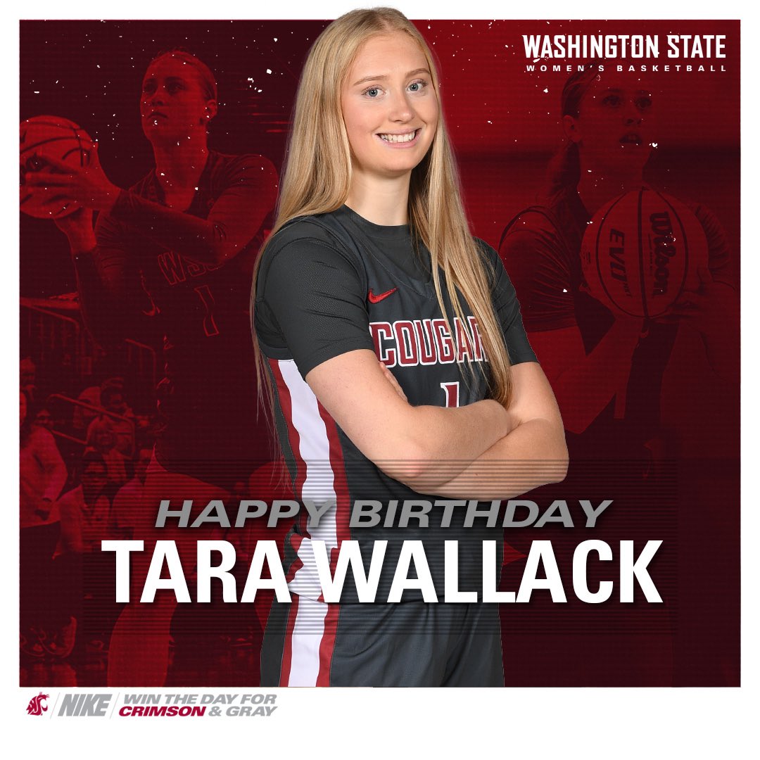 WSU Cougar Women's 🏀 (@wsucougarwbb) on Twitter photo Wishing <a href="/TaraWallack/">Tara Wallack</a> a very Happy Birthday!!!
We hope you have an amazing day!!!
🎉🎂🥳🎈🎊🎁
#GoCougs Wishing <a href="/TaraWallack/">Tara Wallack</a> a very Happy Birthday!!!
We hope you have an amazing day!!!
🎉🎂🥳🎈🎊🎁
#GoCougs