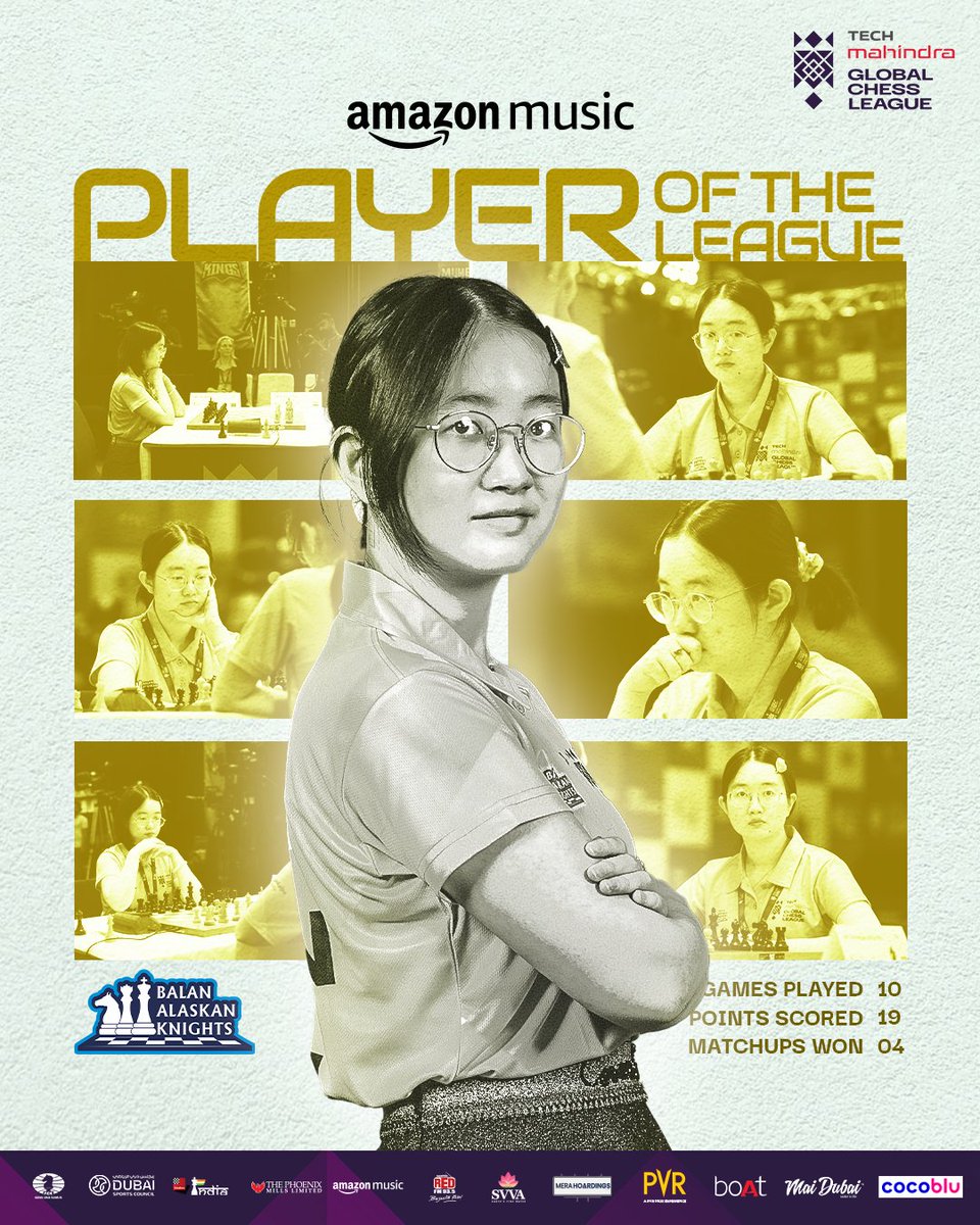 GCLlive's tweet photo. The powerhouse of the team 💥

@tan_zhongyi is the @AmazonMusicIN Queen of the league   

#BalanAlaskanKnights #GlobalChessLeague #GCL #GCLonJioCinema #GCLfinal #TheBigMove #TheBigWeekend https://t.co/Sr09yaAKKV