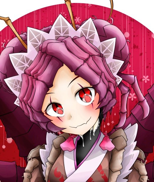 As Ann continued to talk, Entoma would only begin to drool more and more...

Considering her 'true mouth' didn't have lips, it was hard to not drool–

But it was clear she was excited for pizza!

" Is Entoma really free to... 'assist' in the eating of Pizzaaa? "