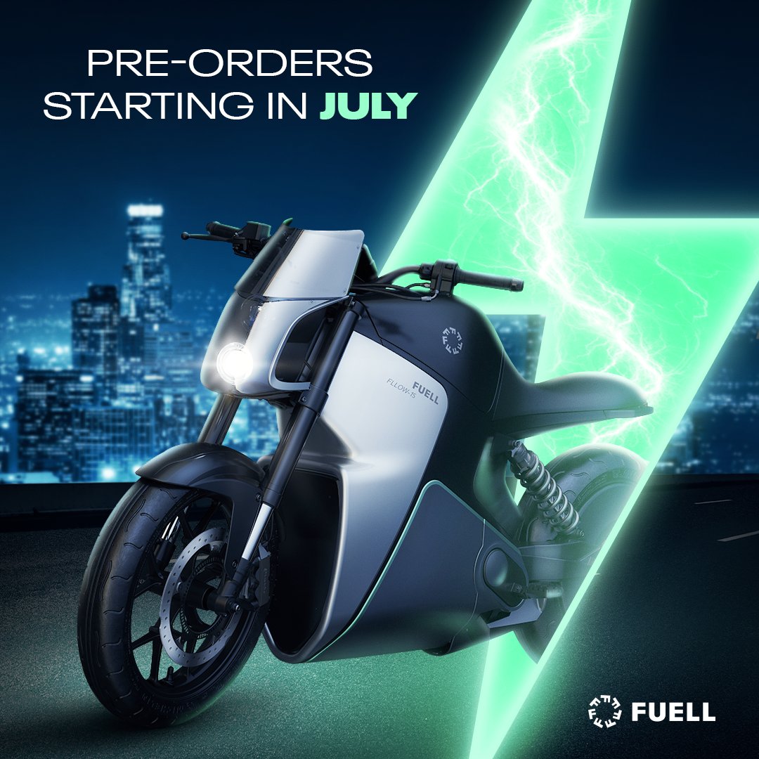 Fuellmobility's tweet photo. The wait is over! FUELL Fllow is moving to pre-orders in July! 🏍️

Get ready to redefine your daily commute with Fllow, the ultimate electric motorcycle. Experience powerful acceleration, sleek design, and ample storage space.

#FUELLFllow  #ElectricMotorcycle #UrbanMobility https://t.co/fQmy18X12A