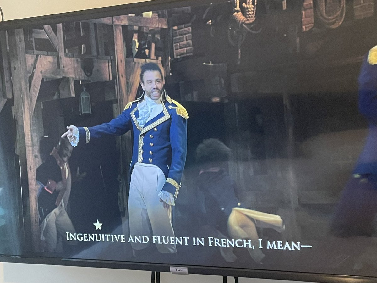 CooperGoPo's tweet photo. Carter is loving the @HamiltonMusical sing a long concept, mainly becsuee he wanted to fast forward to every Lafayette part. #ItsFast https://t.co/LKs4SPFWtF