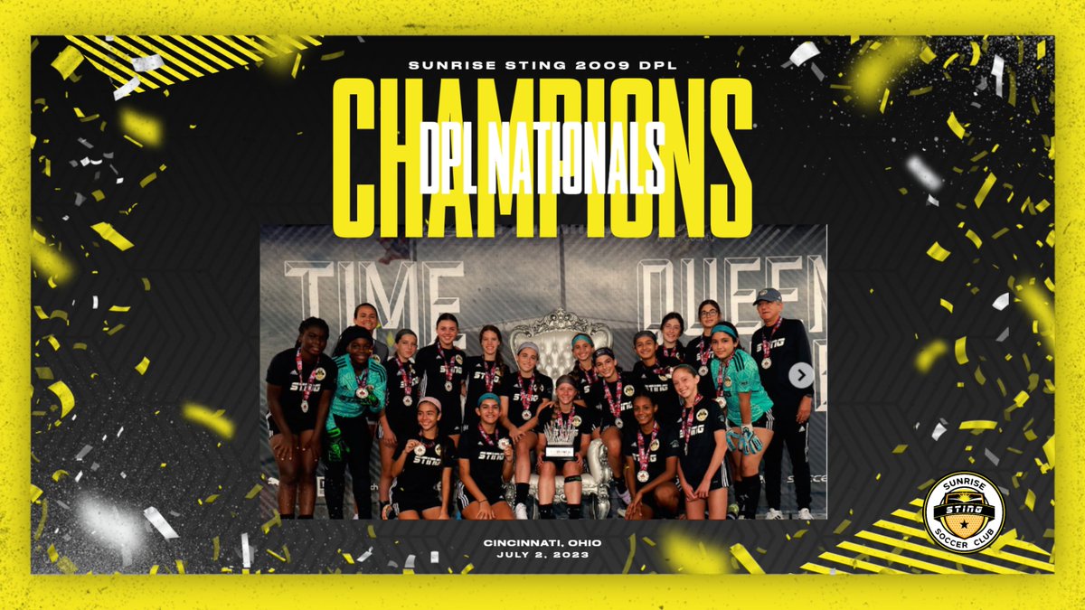 Sunrise2009RL's tweet photo. Congrats to our 2009s on winning the DPL National Championship! #StingLikeABee https://t.co/lN7WlFoDxD