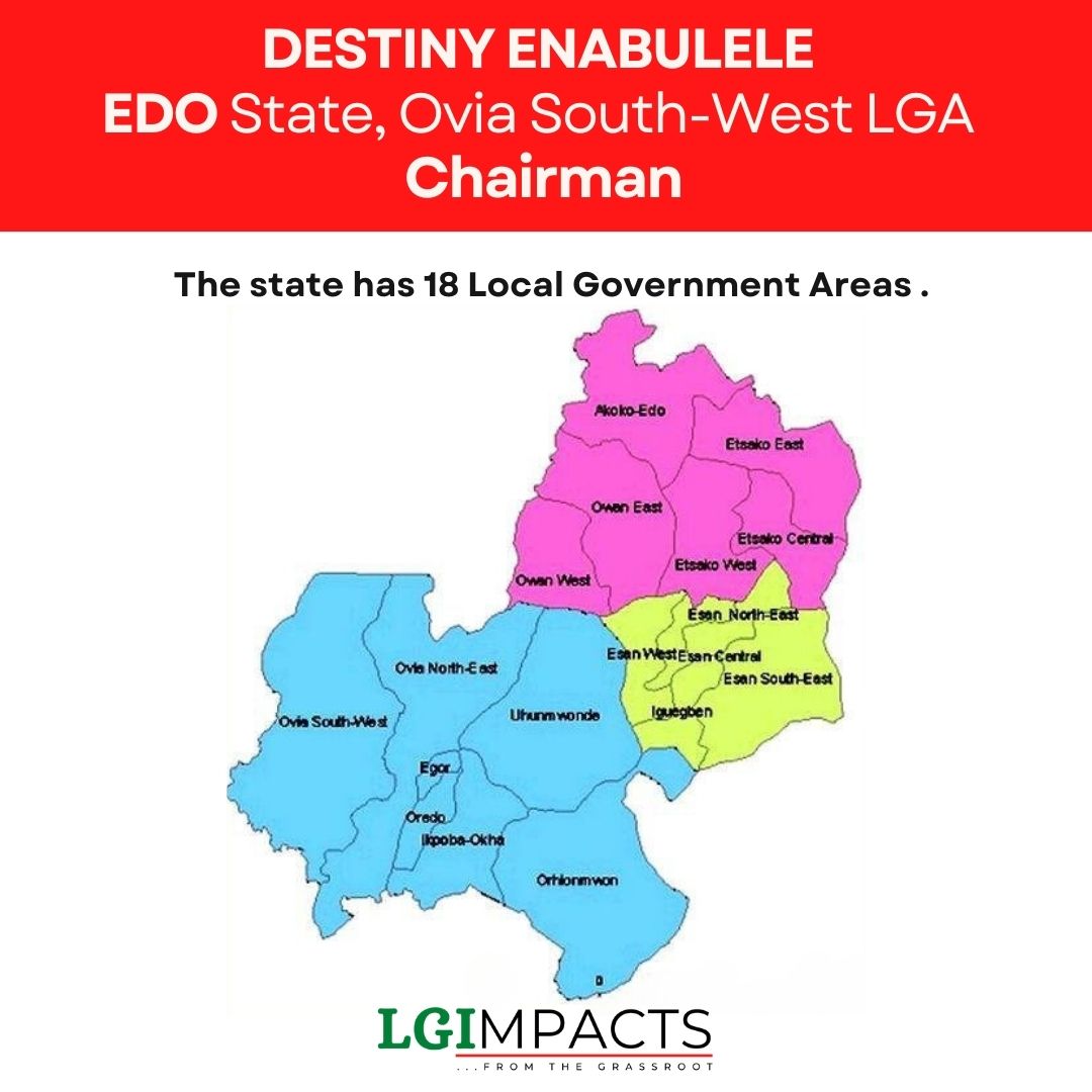 Lgimpacts's tweet photo. Edo State consists of 18 LGA and around 192 elected councillors.

In this series, we shall be featuring the councillors with details of their Local Government Area and Ward.

It's time you #knowyourcouncillor

#chairman
#councillors
#lgimpact
#edo
#edostate https://t.co/UsFi5yB4cu