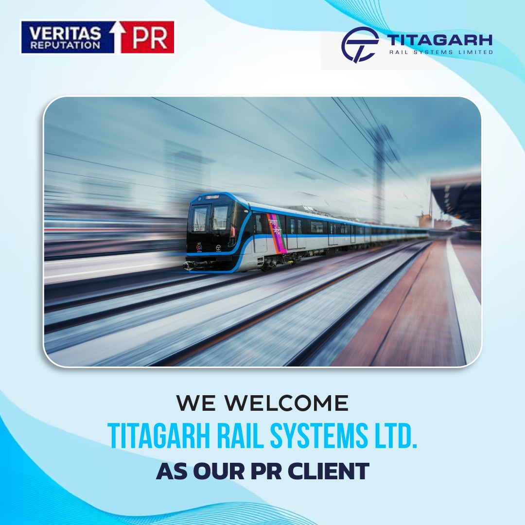We are happy to welcome onboard Titagarh Rail Systems Ltd. @titagarhgroup as our client.

#WelcomeOnboard #titagarh #PublicRelations #ClientDiaries #makeinindia #MobilityForBillions #MobilitySolutions #aatmanirbharbharat #VeritasReputationPR