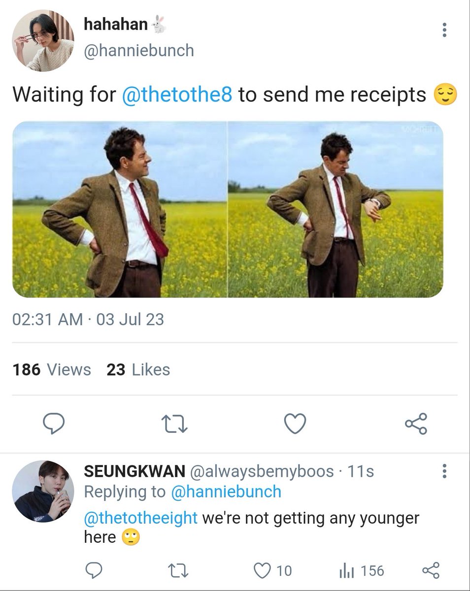 serinforxvii's tweet photo. oh my! • a #gyuhao uni au 

— where minghao lost a bet and had to message the ever famous kim mingyu as if he was his boyfriend for one week.

(pretend like i don't have other ongoing threads 🥹🥲) https://t.co/CWuds4cle3