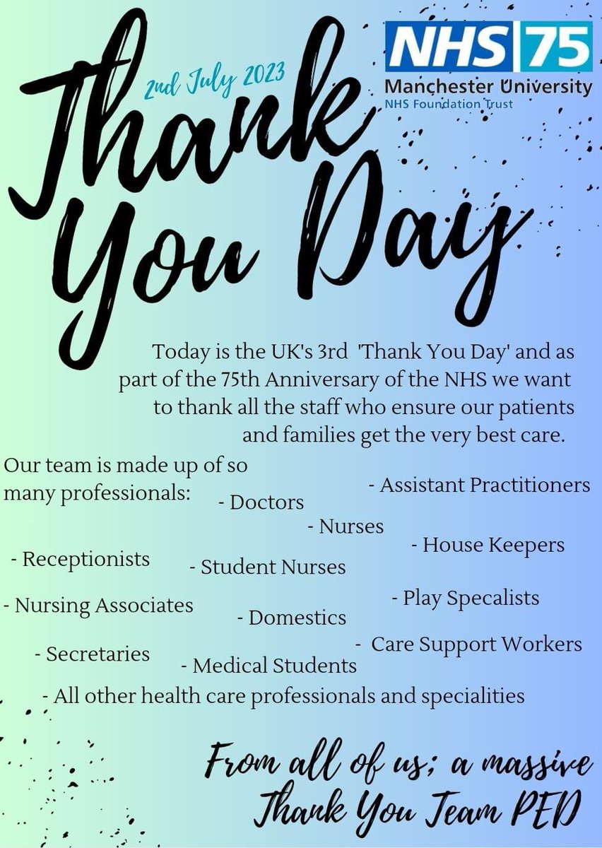 Big thank you from TeamPED #ThankYouDay