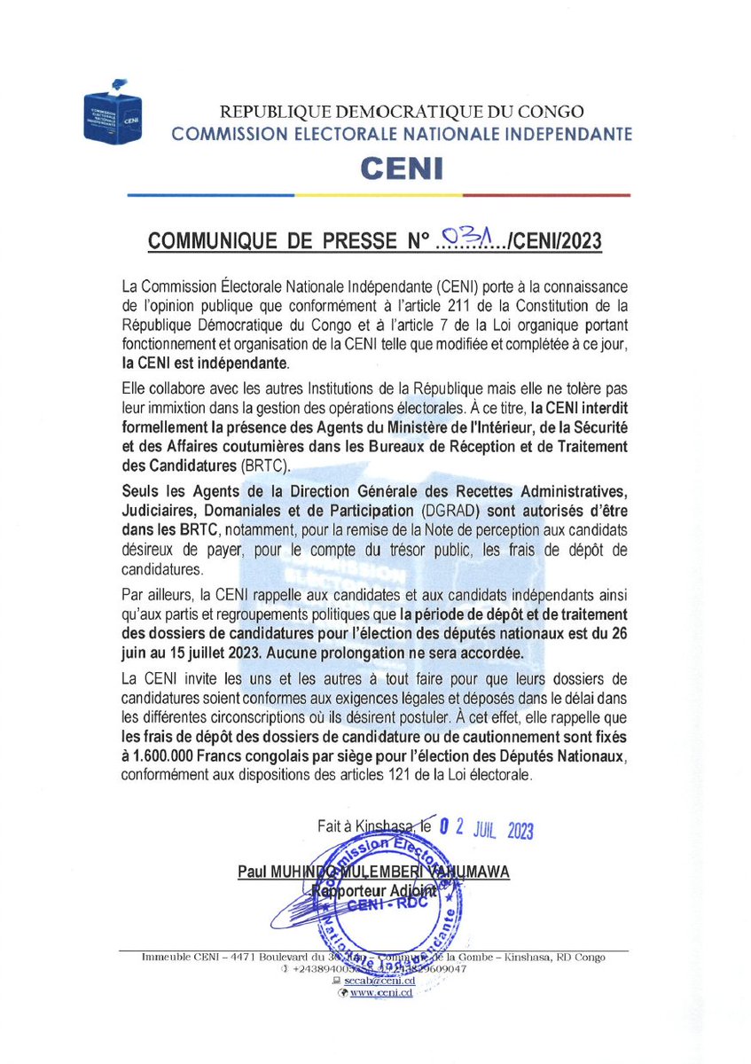 Ceni-RDC tweet media