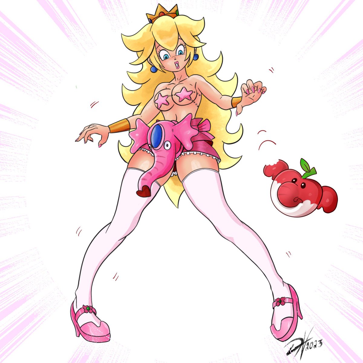 NERUVOUS's tweet photo. #elephantapple #elephantpeach #peachtoadstool #elephanttransformation #peachprincess #peach https://t.co/UEzL8c30NK