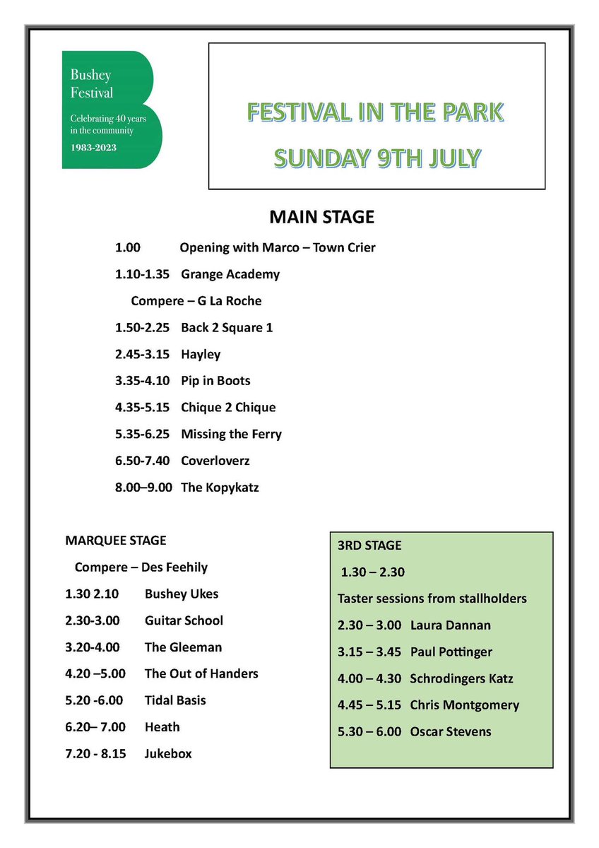 Seven days ‘til we rock the park!