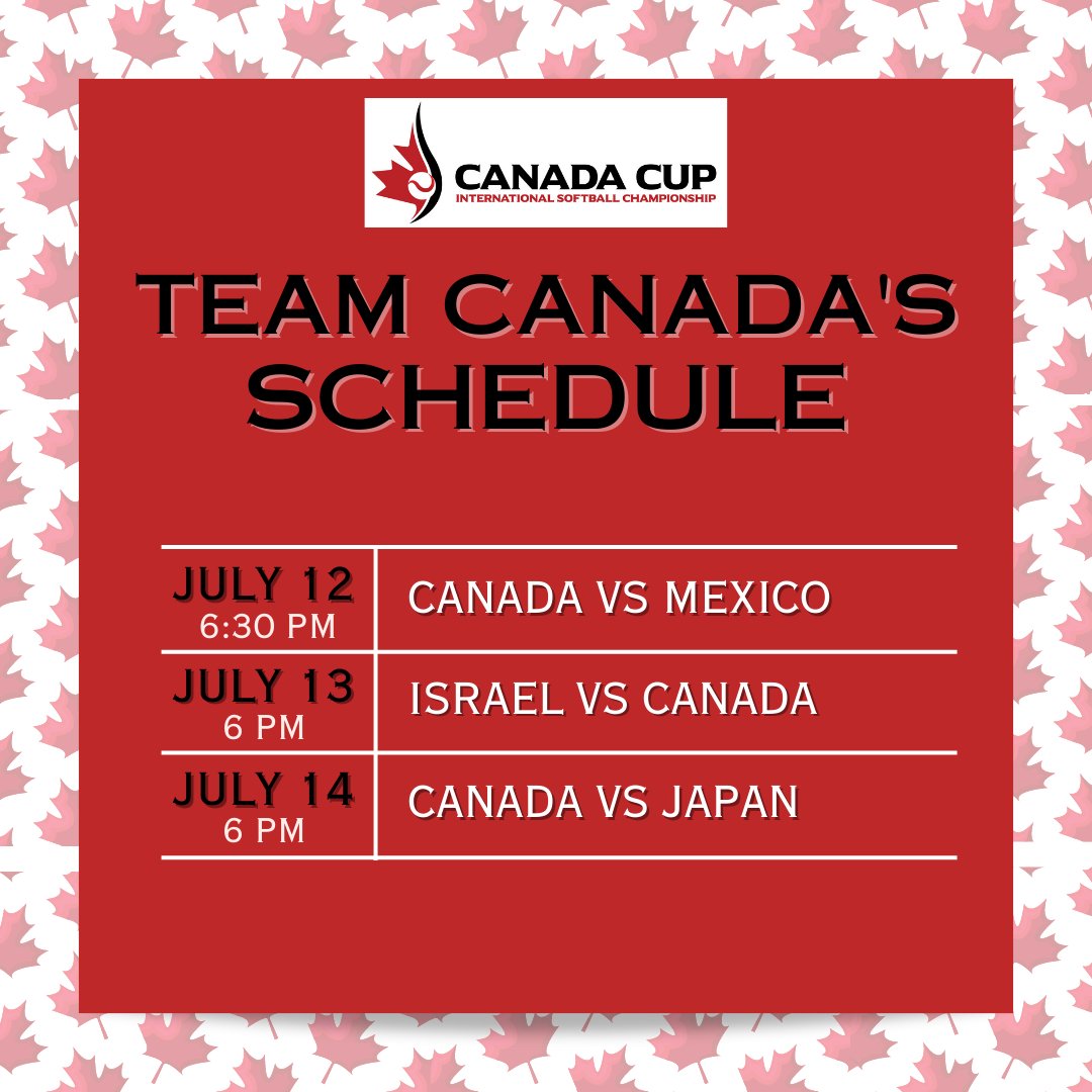 Team Canada's national women's squad is ready to hit it out of the park at the Canada Cup! Mark your calendars, save their schedule, and join us in-person to witness the thrill of the game! 🎟️🙌 

Purchase your tickets at canadacup.com/tickets-2023/. 🥎