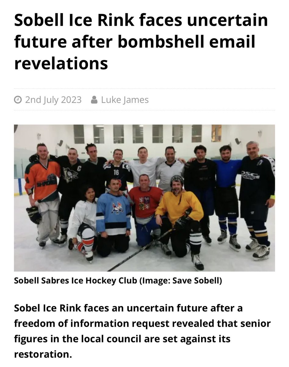 Thank you @BritIceHockey for sharing our campaign! Read now here: britishicehockey.co.uk/post/sobell-ic…

#SaveSobellIceRink #Islington