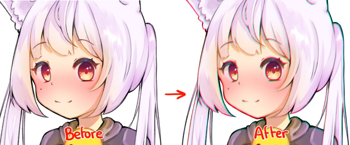 liart_jpg's tweet photo. Do you want to do this chromatic aberration effect in Clip Studio?? 

I made a fast action 
ID: 2012718

#clipstudiopaintmaterial #rgbeffect #tutorial #arttutorial https://t.co/uxfXOfrmNV