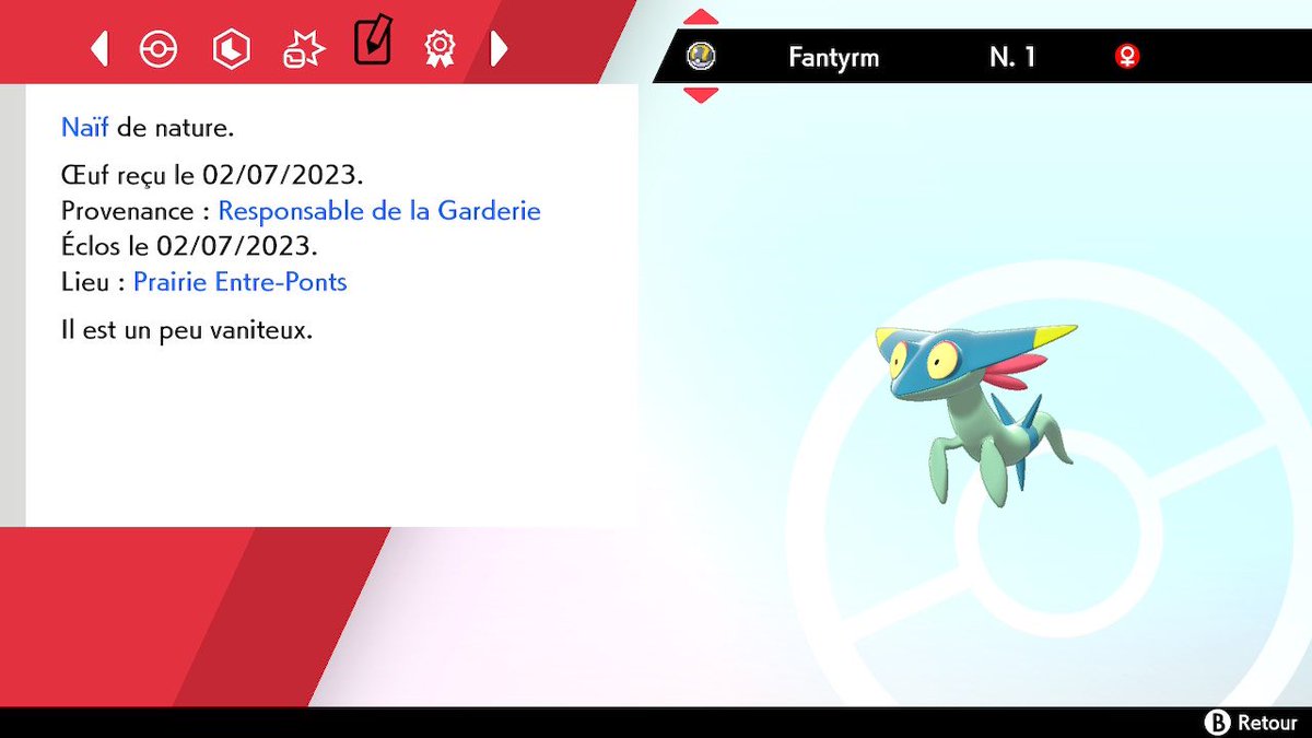 sh__toto's tweet photo. Le troisième Fantyrm shiny qui tombe après 4660 œufs sur pokemon épée et qui complète la famille 👻🐉 , prochaine shasse de dragon en œuf : duralugon #ShinyPokemon #PokemonSwordShield https://t.co/S3emik2LJL