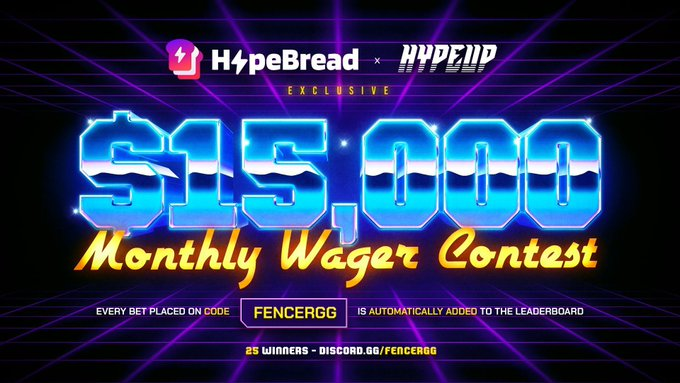 👾 $15,000 exclusive July <a href="/HypeUpcom/">HypeUp</a>  Wager competition 👾

🪐Every wager on code "Fencergg" is automatically added to the leaderboard
🪐 25 winners, $15,000 Restarts Every Month
🪐 Sign up and participate instantly: hypeup.com/r/Fencergg

✅For more info &amp; updates: