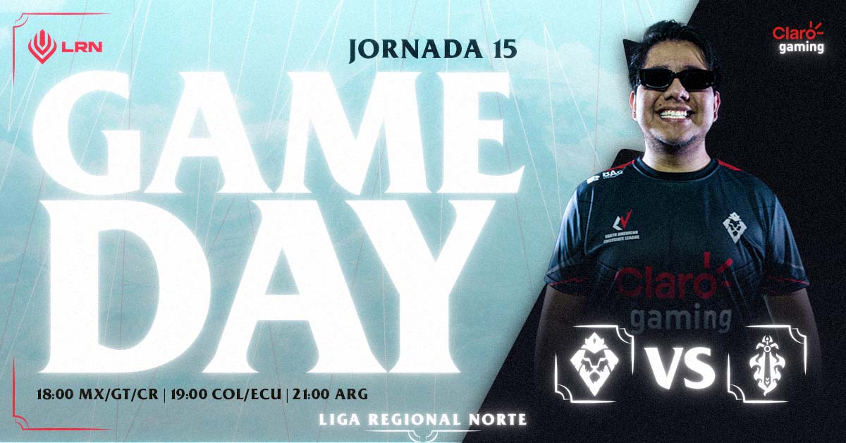 ¡DOMINGO DE #LRN!⚔️ Hoy abrimos jornada enfrentándonos a una espada que intentará quitarnos la victoria ¡Apóyanos en la transmisión!🦁🔥

🆚 @osaka__gg
📺 twitch.tv/lvpnorte
🕗 18:00🇲🇽🇬🇹 | 19:00🇨🇴🇪🇨 | 21:00🇦🇷
🗻 <a href="/lvplolnorte/">LVP LoL Norte</a>

#CLAROGAMING🔴⚫️ #GOJANUS