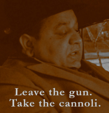 RealGianniRusso's tweet photo. The original line in the script was just "Leave the gun." Robert Castellano improvised the "take the cannoli" part after kicking around ideas with his wife Ardell Sheridan, who also played his wife in the film.
#TheGodfather #GodfatherQuotes #Clemenza https://t.co/a6uO3aH0V8