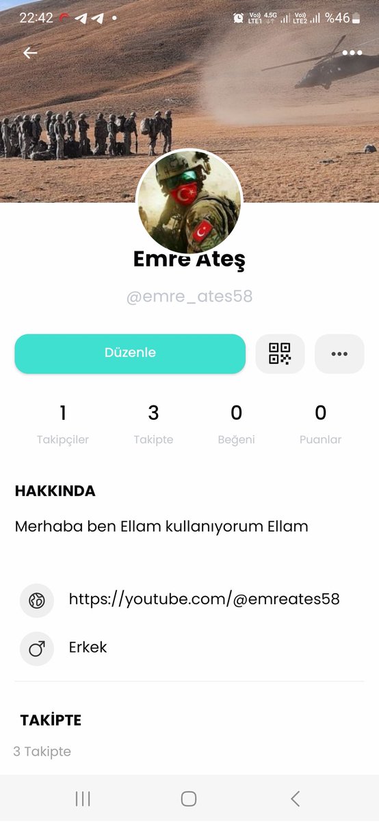 1453_sivasli's tweet photo. Yüzde yüz yerli ve milli platform #Ellam'dayım hadi siz de gelin. https://t.co/rvIEz9tdr0