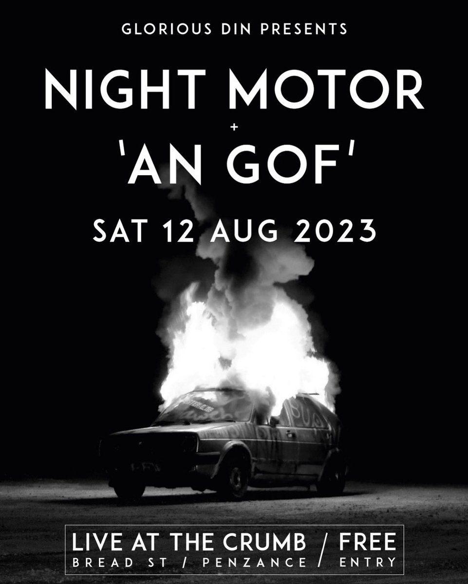 Hometown gig alert! We play an intimate show on Saturday 12th August, at The Crumb with PZ boys ‘An Gof’! Dirty noise for all, support local live music! 💀
