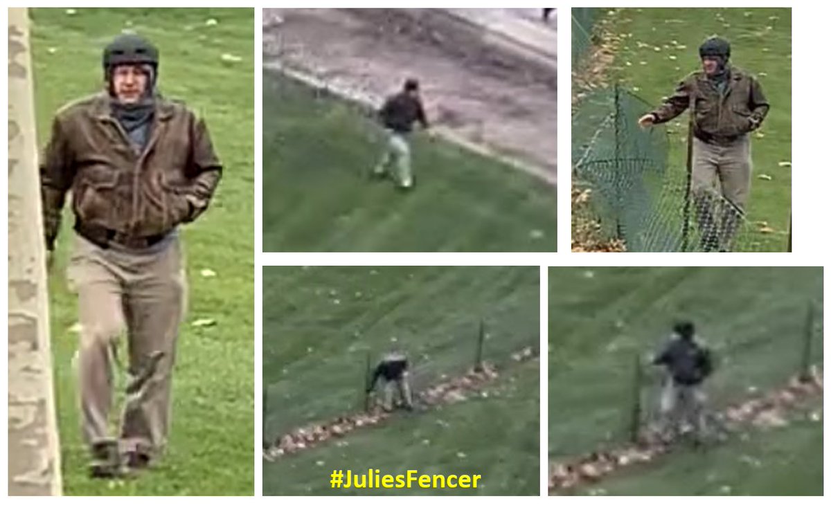 New Images! #DoYouKnow this person?? At approx 1:11 PM #JuliesFencer begins removing fencing. If you know this person the FBI would like to hear from you or you can contact us at admin@seditionhunters.org @julie_kelly2