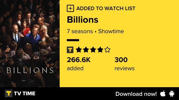 I've just started following Billions tvtime.com/r/2SkIU #tvtime