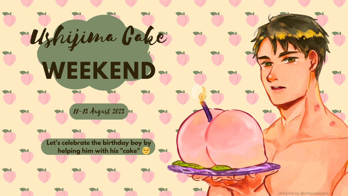 BottomUshiWknd's tweet photo. We asked. You answered. In ONE MONTH we will be celebrating the birthday boy the only way this account knows how: helping him with his "cake" 😜

As with the previous event, we will be RTing any and all content tagged with #BottomUshiWeekend!

Spread the 🐮🎂 love, 11-13 August! https://t.co/Bfuwg6Lbuy