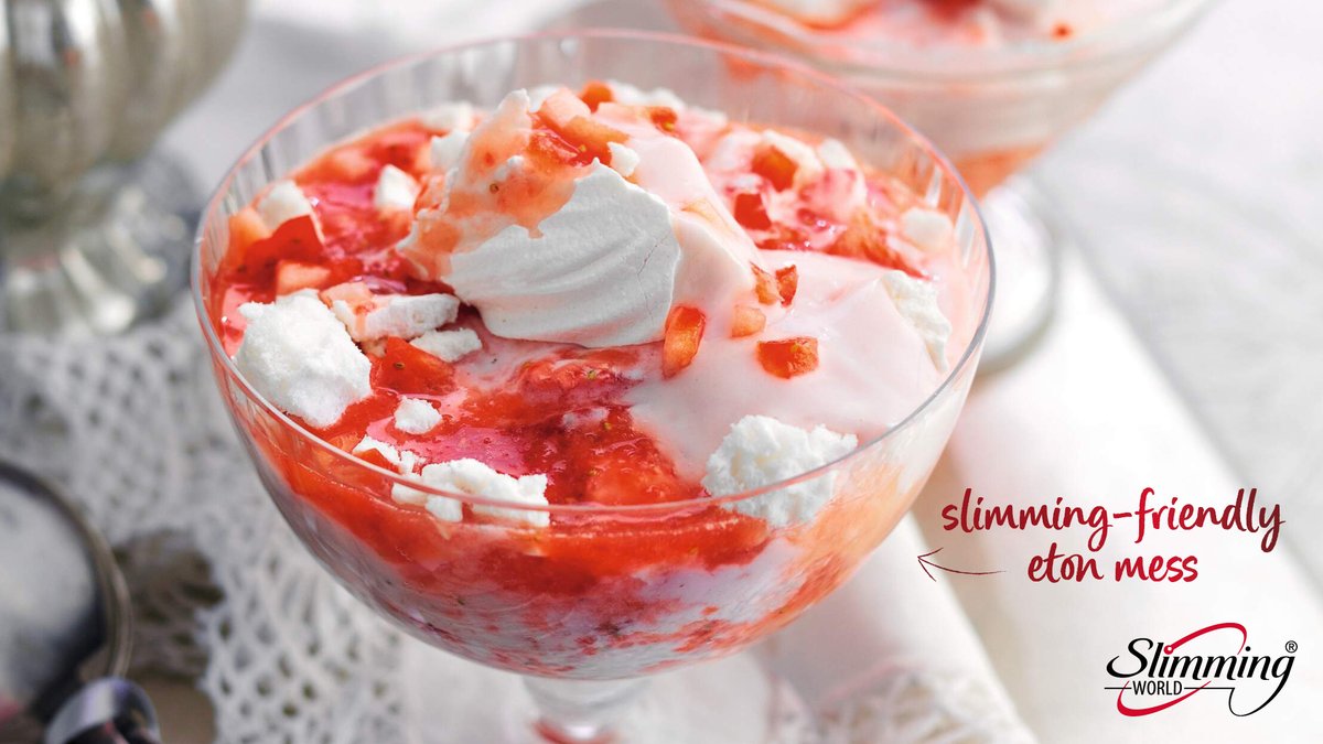 Wimbledon kicks off today, which means strawberry season has arrived 🍓! For a quick #FoodOptimising-friendly dessert use your strawbs in SW’s Easy Eton mess. Five ingredients in 10 minutes you have yourself a tasty summer treat ☀.  slimmingworld.co.uk/recipes/eton-m…