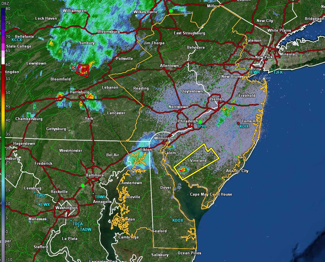 NWS Mount Holly on Twitter: "4:00PM Radar Update: Storms are starting
