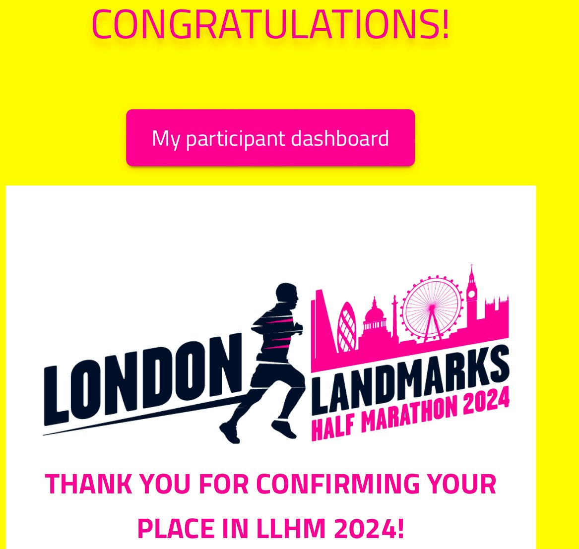 What have I done?! I got #FOMO this year &entered #llhm ballot. 1st entry, of 100ish friends, 2 of us have a place.  My running has been sporadic so need to find time to train- maybe  the #runningcommute is back? Hoping the showers at work are back in action! #southampton #llhm24