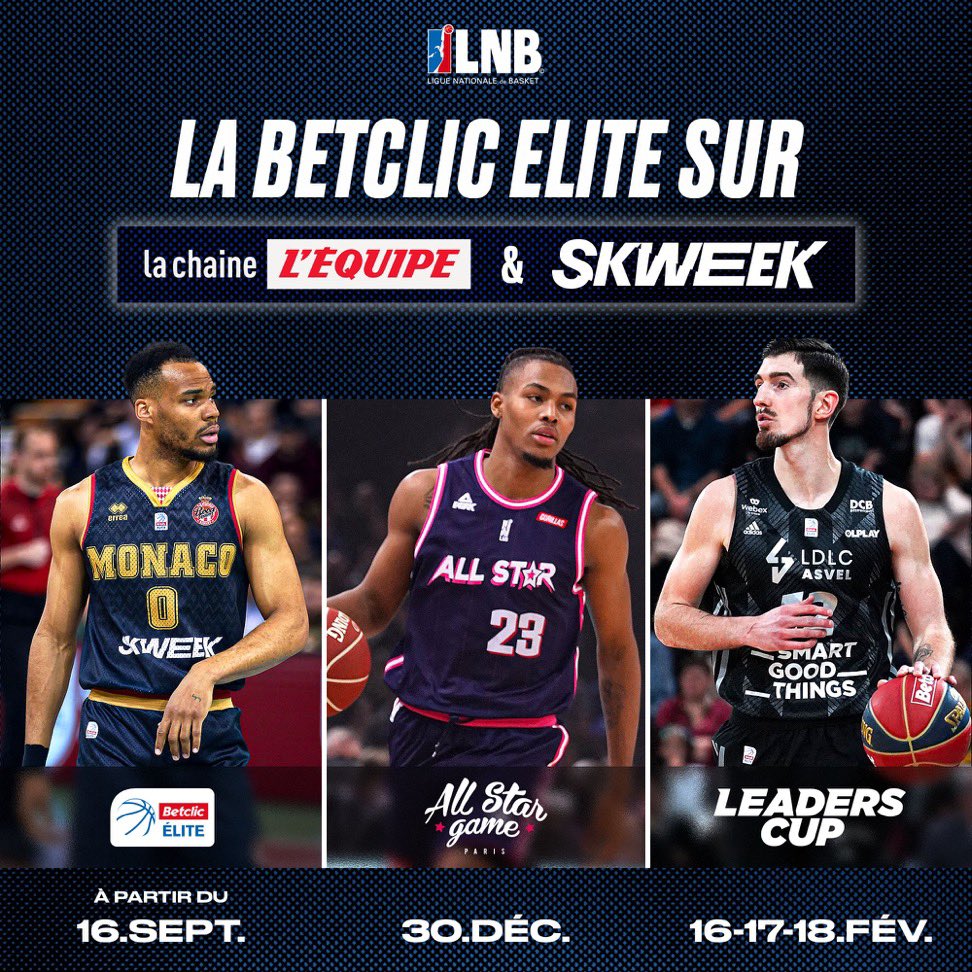 Durée, exposition grand public, total coverage pour les fans, production , …, un deal TV au Top, dans un paysage pourtant éclaté et concurrentiel.
Bravo aux différents acteurs LNB - Ligue Nationale de Basket L'EQUIPE SKWEEK Fabrice Jouhaud Philippe Ausseur