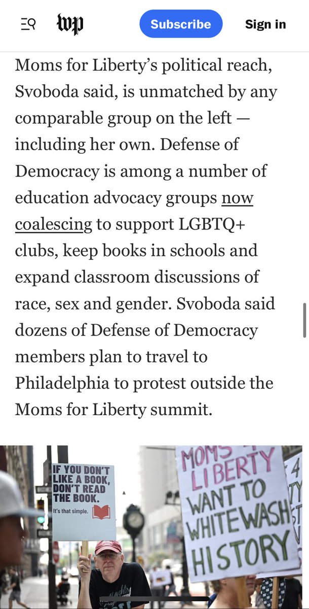 Defense of Democracy has achieved unprecedented success, holding its own against politically backed and corporate funded extremist organizations. <a href="/BelliniMom/">Anja</a> <a href="/CraigNi40397745/">Craig Nixon</a> @LanceUSA70 <a href="/nakedpastor/">David Hayward | Artist</a> <a href="/dofd_PA/">Defense of Democracy PA</a> <a href="/_dofdmd/">Defense Of Democracy Maryland</a> <a href="/DofDNewYork/">Defense of Democracy NY</a> <a href="/DofD_Erie_NY/">Defense of Democracy, Erie County NY Chapter</a> 

washingtonpost.com/education/2023…
