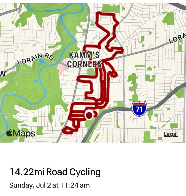 MartyCader's tweet photo. #Westpark slow roll and dodging the raindrops! With a stop #FivePointsCoffee for a cool beverage! @Bike_CLE https://t.co/xcAJJ428m4