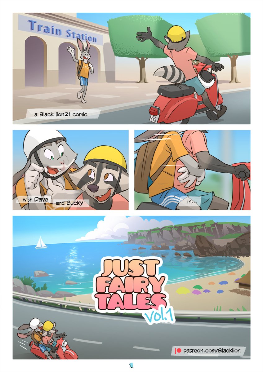 Lion21Black's tweet photo. The new chapter of Just Fairy Tales is coming soon! 
In the meantime I propose the whole ⬇️first chapter without censorship⬇️

You can continue to support this project through P@treon (link on bio)!

❤️Thanks Folks!❤️

#justfairytales #jft #furry #comic

Page 1 https://t.co/GAl2QnqaxR