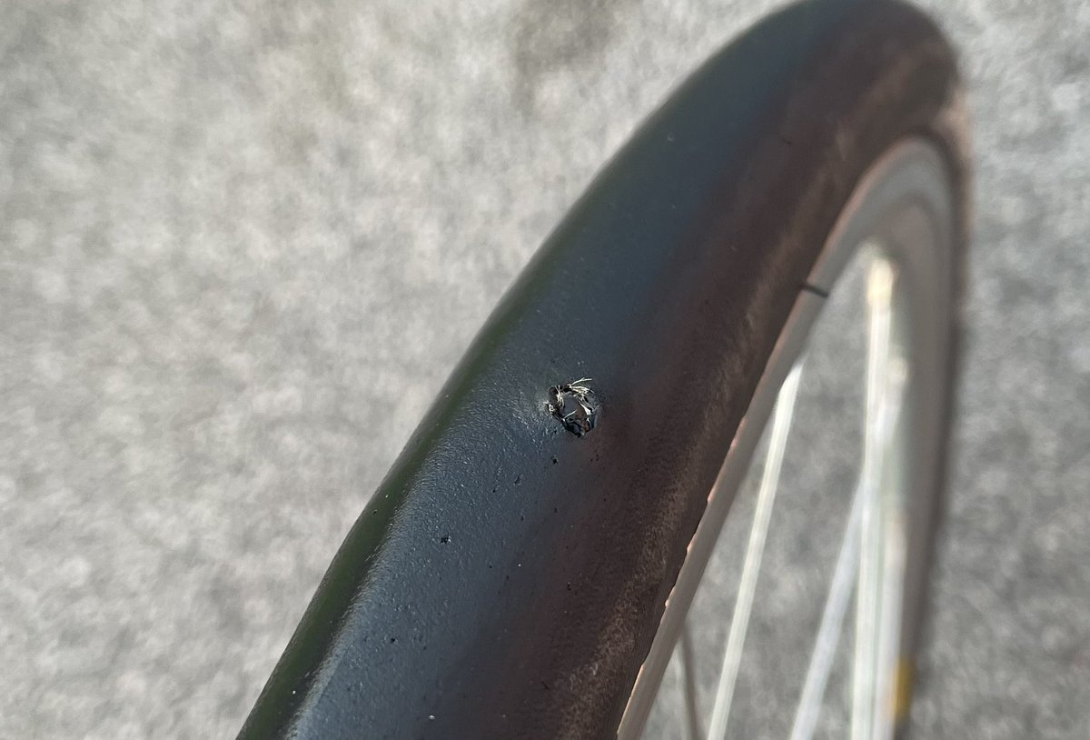 grahamwest's tweet photo. Today’s ride finished off my rear tyre. https://t.co/WduDlJLJno