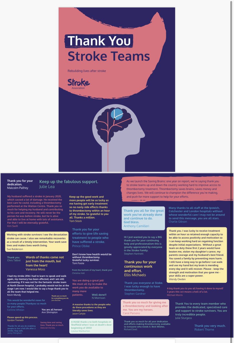 UKNG (@ukngneuro) on Twitter photo #nationalthankingday
A thank you from Stroke Survivors to all the teams involved in stroke care #thrombectomy #SavingBrains
<a href="/theBSNR/">BSNR</a> <a href="/BIASPstroke/">British & Irish Association of Stroke Physicians</a> <a href="/BritNeurovasc/">BNVG</a> <a href="/BSIR_News/">The British Society of Interventional Radiology</a> <a href="/TheStrokeAssoc/">Stroke Association</a>
<a href="/zafarhashim_INR/">Zafar Hashim</a> <a href="/HannahStockley8/">Dr Hannah Stockley 💙</a> <a href="/davidpminks/">David Minks</a> <a href="/RCRadiologists/">The Royal College of Radiologists</a> #nationalthankingday
A thank you from Stroke Survivors to all the teams involved in stroke care #thrombectomy #SavingBrains
<a href="/theBSNR/">BSNR</a> <a href="/BIASPstroke/">British & Irish Association of Stroke Physicians</a> <a href="/BritNeurovasc/">BNVG</a> <a href="/BSIR_News/">The British Society of Interventional Radiology</a> <a href="/TheStrokeAssoc/">Stroke Association</a>
<a href="/zafarhashim_INR/">Zafar Hashim</a> <a href="/HannahStockley8/">Dr Hannah Stockley 💙</a> <a href="/davidpminks/">David Minks</a> <a href="/RCRadiologists/">The Royal College of Radiologists</a>
