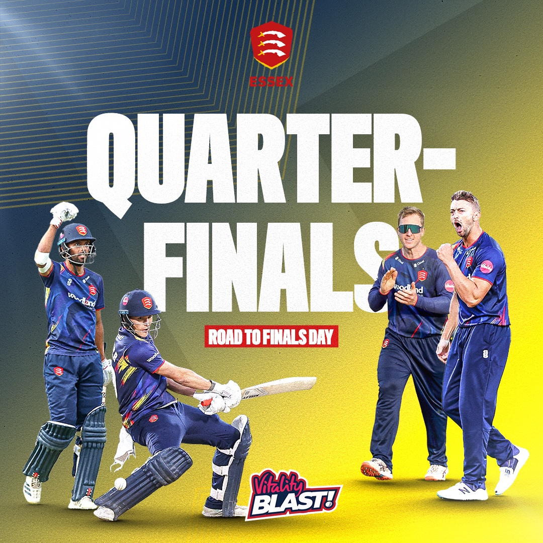 EssexCricket's tweet photo. ✅ 𝗤𝗨𝗔𝗥𝗧𝗘𝗥-𝗙𝗜𝗡𝗔𝗟 𝗦𝗘𝗖𝗨𝗥𝗘𝗗!

🦅 #FlyLikeAnEagle https://t.co/9TUoq1je2d