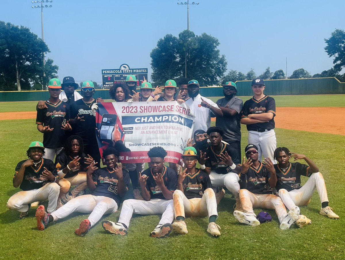Congrats to Showcase Series @ Pensacola State CC 16 Division Champions Ace Academy Diamond Dawgs! #ShowcaseSeries