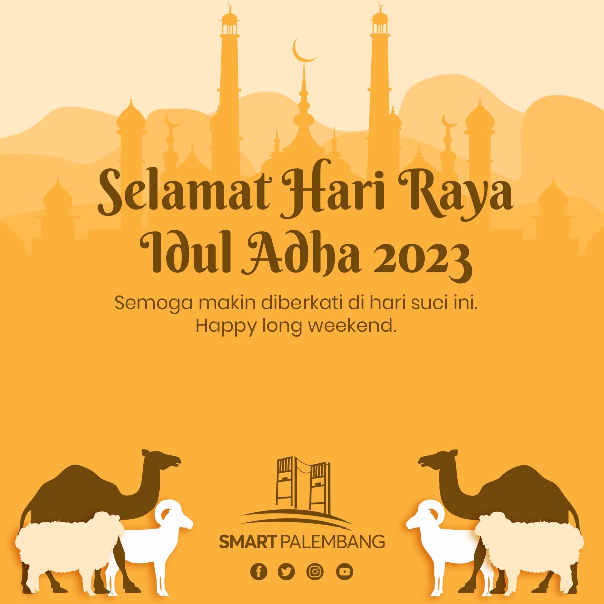 SmartPalembang's tweet photo. Selamat menikmati libur cuti bersama. Semoga momen ini memberikan ketenangan dan kebahagiaan hidup. Taqabbalallahu Minna Wa Minkum 🌙❤️
#smartpalembang https://t.co/yd0NdN2CXN