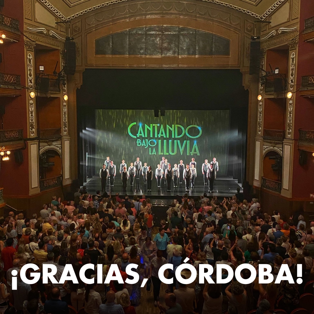 ¡GRACIAS, CÓRDOBA! 😍

Estamos muy felices de haber podido compartir con
vosotrxs <a href="/CantandoMusical/">Cantado bajo la lluvia - El Musical</a> 💛

👉 PRÓXIMA PARADA: VALENCIA.

¡ÚLTIMA OPORTUNIDAD de disfrutar del musical!

#CantandoElMusical #CantandoBajoLaLluvia