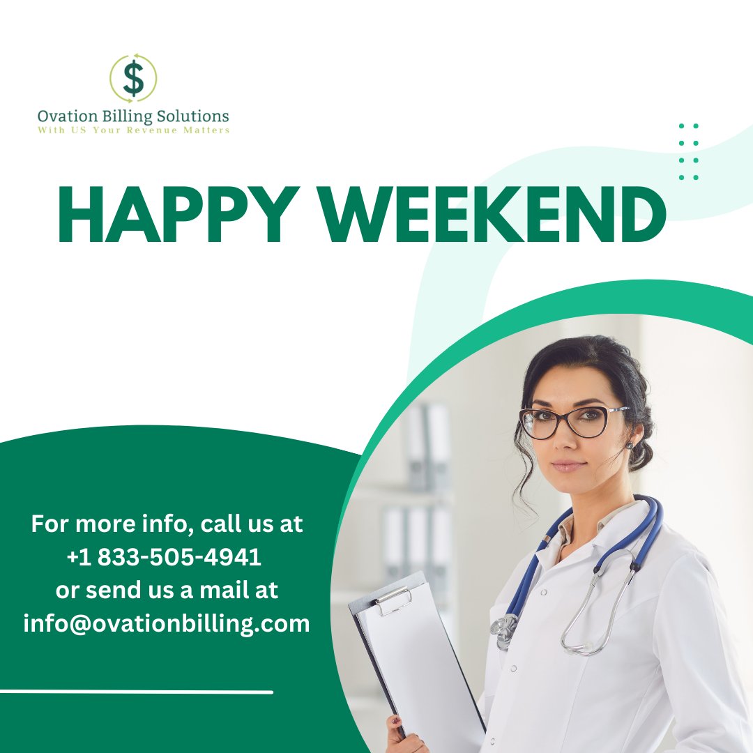 Happy Weekend!!

For more info, visit at - ovationbilling.com

#doctors #medicalbilling #service #optimize #medicalbillingservices #medicalbillingaudit #medicalbillingoutsourcing #medicalbillingcompany #healthcaretech #healthcare #HappyWeekend