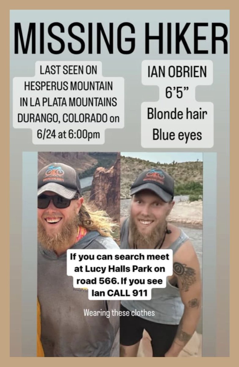 HELP FIND IAN - Ian O'Brien is a former YAP and member of our patrol family who went missing over a week ago. His father and sister are active patrollers in the ED. For more information on how you can help, visit nspeast.org