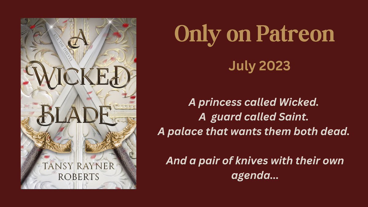tansyrr's tweet image. For a $2 Patreon pledge you can download my brand new novella about a homicidal palace, a swashbuckling princess, and a guard who doesn't get paid enough to put up with this.
A Wicked Blade is for my Patrons only at the $2 Bonus Ebook tier & above
patreon.com/tansyrr