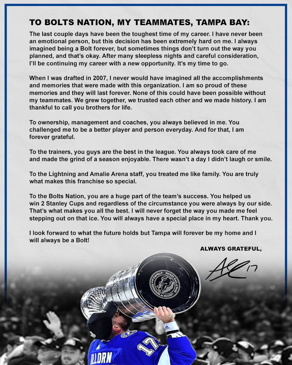 To Bolts Nation, Thank You.