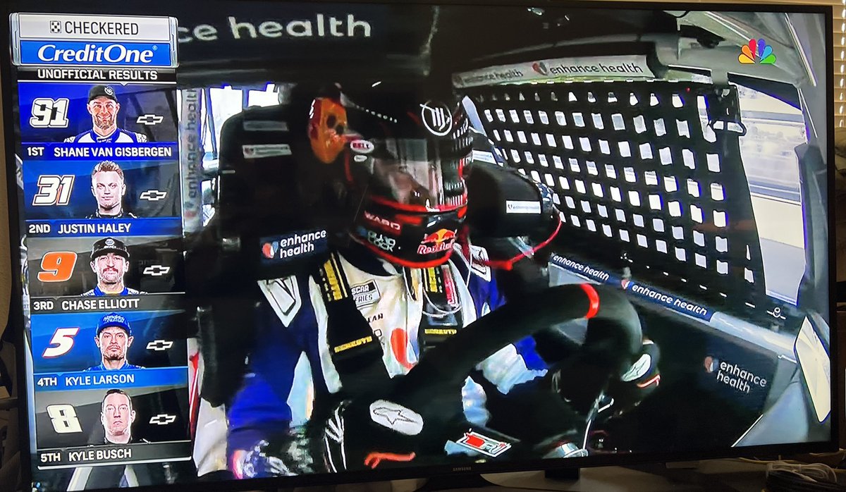 marshallpruett's tweet photo. My heart is so full. Been writing since I covered my first @supercars race in 2010 that @shanevg97 needed to bring his amazing talents to American racing, and he showed it in @IMSA and now as a debut winner in @NASCAR with @TeamTrackhouse. May it be the first of many. https://t.co/Zx0vTbzOo4